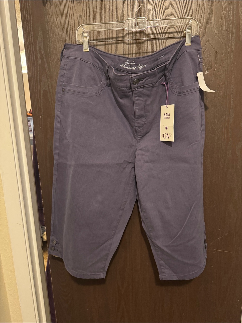 Gloria Vanderbilt Women's Plus Kaia Skimmer Pants Size 20W Graystone